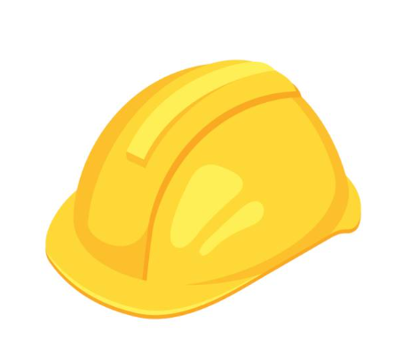 Yellow construction hard hat